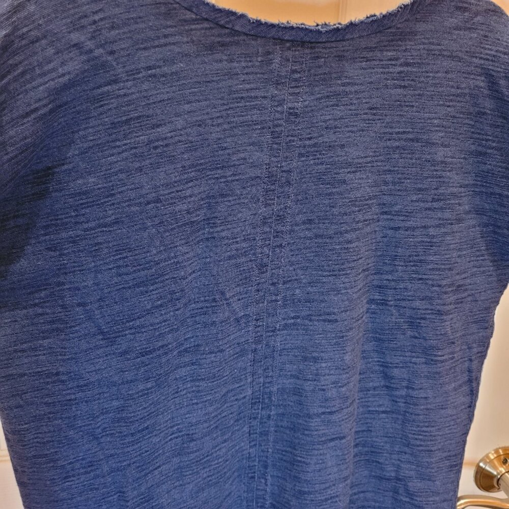 Rag & Bone V-neck Short Sleeve Oversized T-shirt Dark Blue Small - Picture 8 of 10